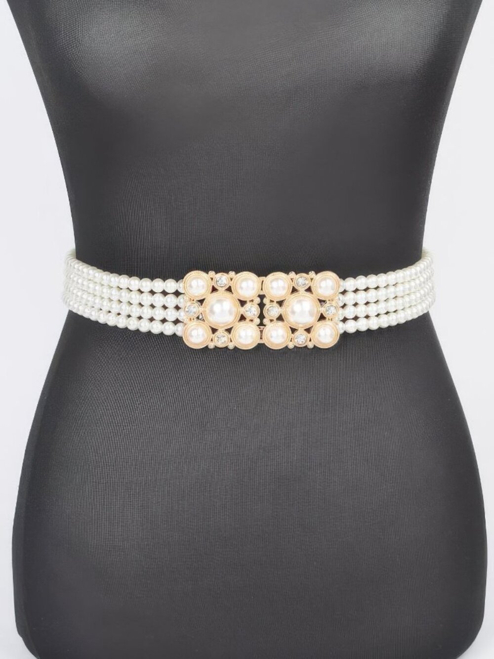 Faux Pearl Elastic Belt